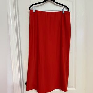 Orange Midi Skirt